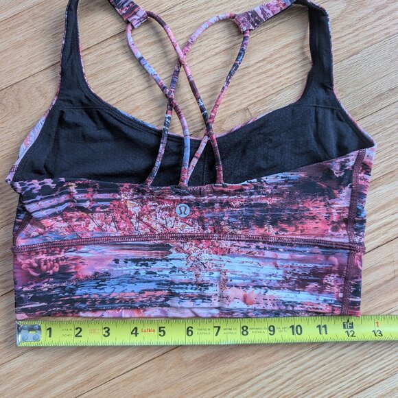 EUC Lululemon Free To Be Bra Long Line Women's 6 Dahliascape Multi sports yoga - Picture 11 of 11